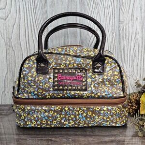 Betseyville by Betsey Johnson Floral PVC Satchel Bag Cosmetic Makeup Organizer